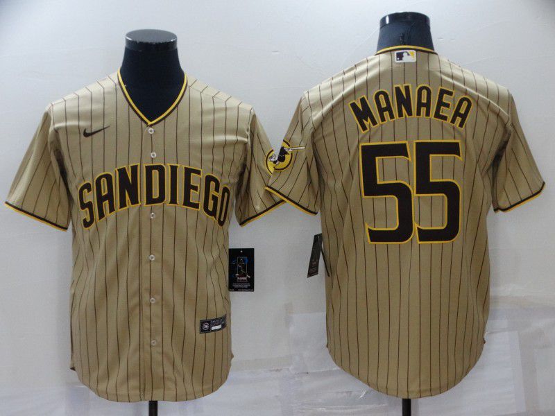 Men San Diego Padres #55 Manaea Browm Strip Game 2022 Nike MLB Jersey->philadelphia phillies->MLB Jersey